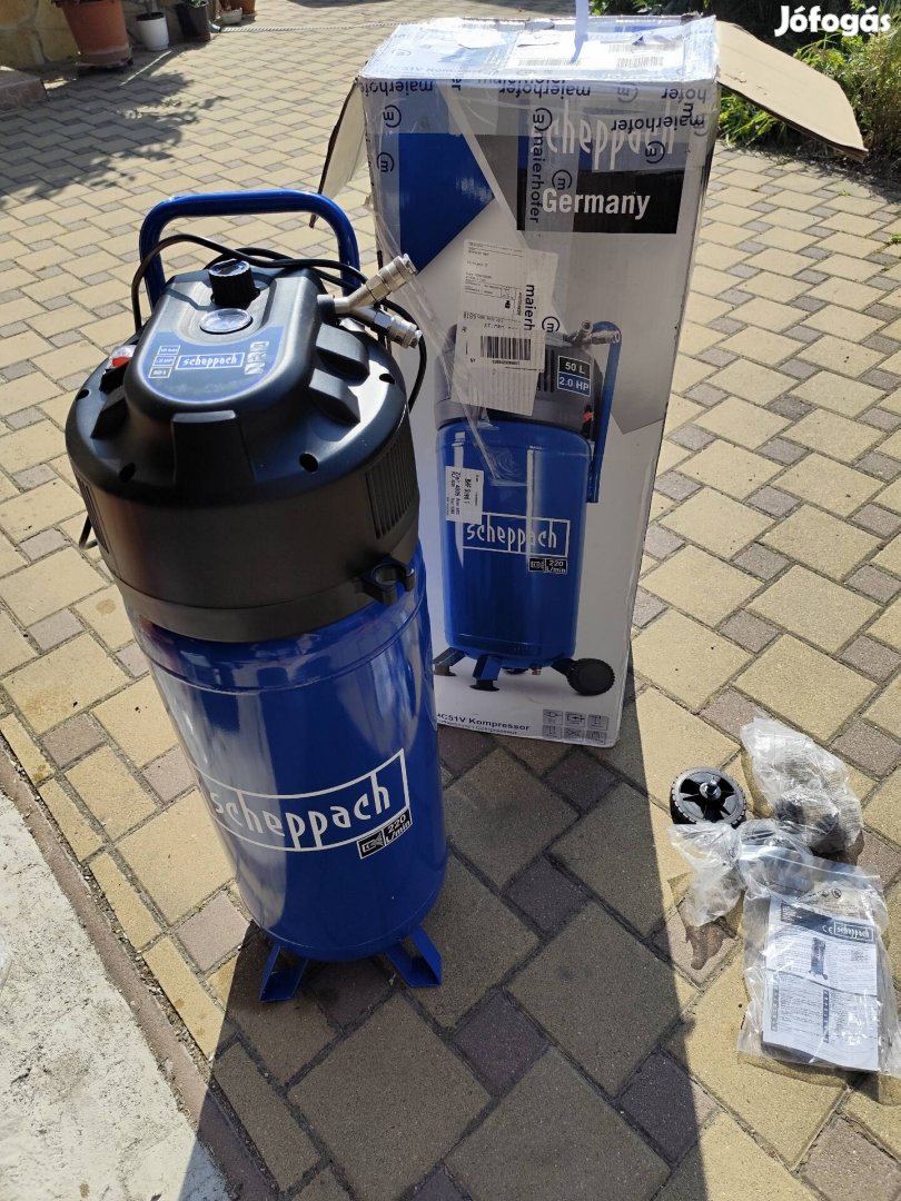 50 literes álló kompresszor 10bar csak kipróbálva volt 