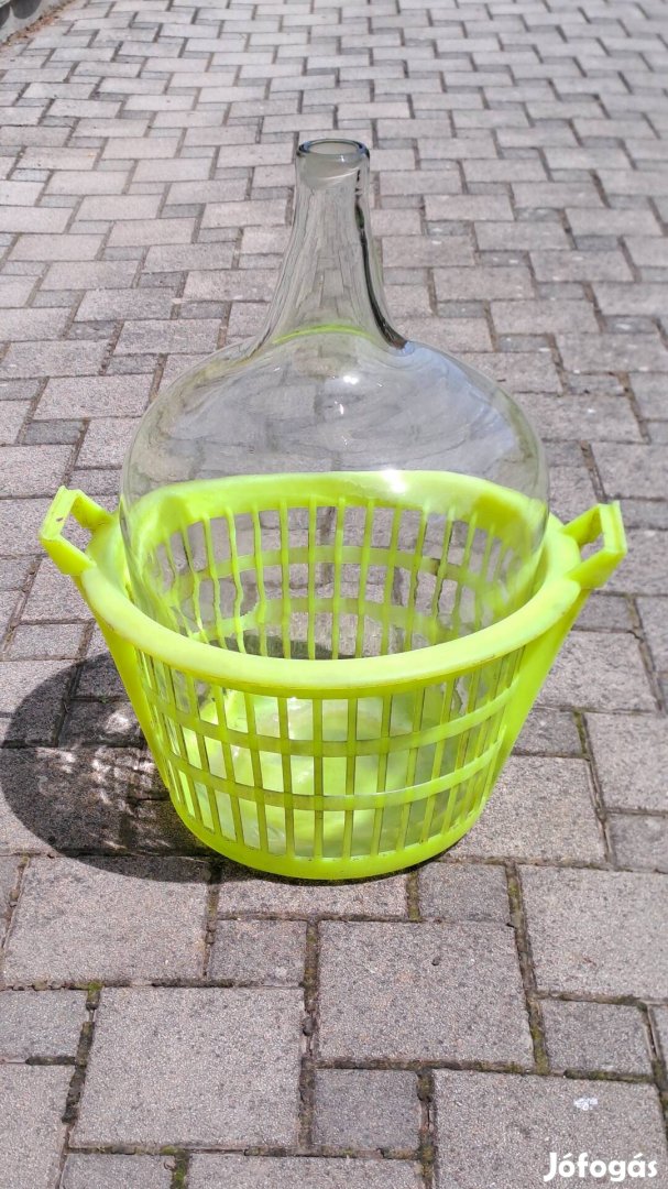 50 literes üvegballon,kosárral eladó