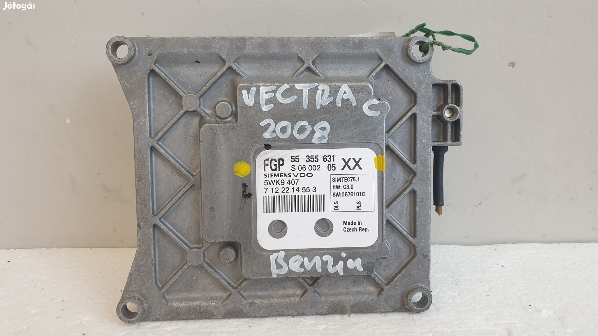 511382 Opel Vectra C, Motorvezérlő, 5WK9407, 55355631, Siemens.