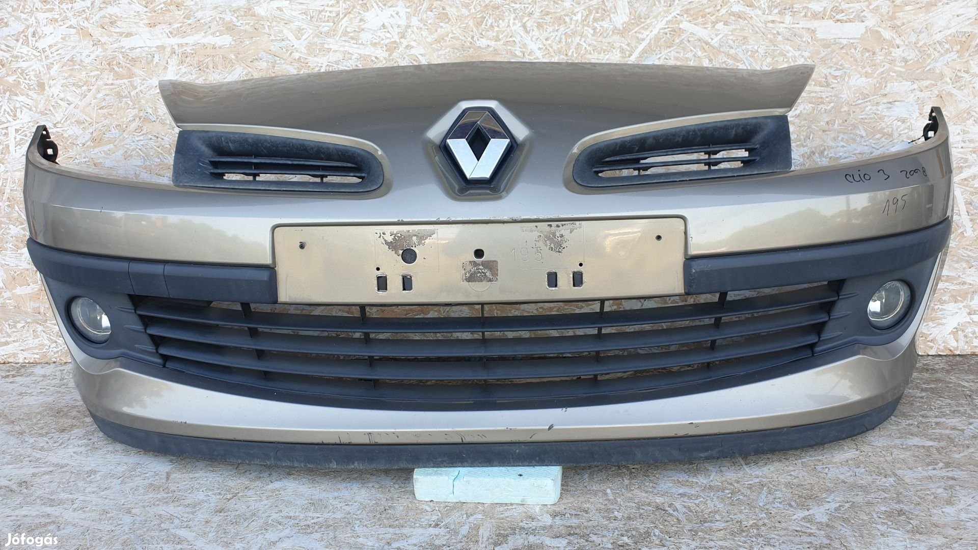 511398 Renault Clio 3, 2008, Ködlámpás Első Lökhárító, 195 ös,