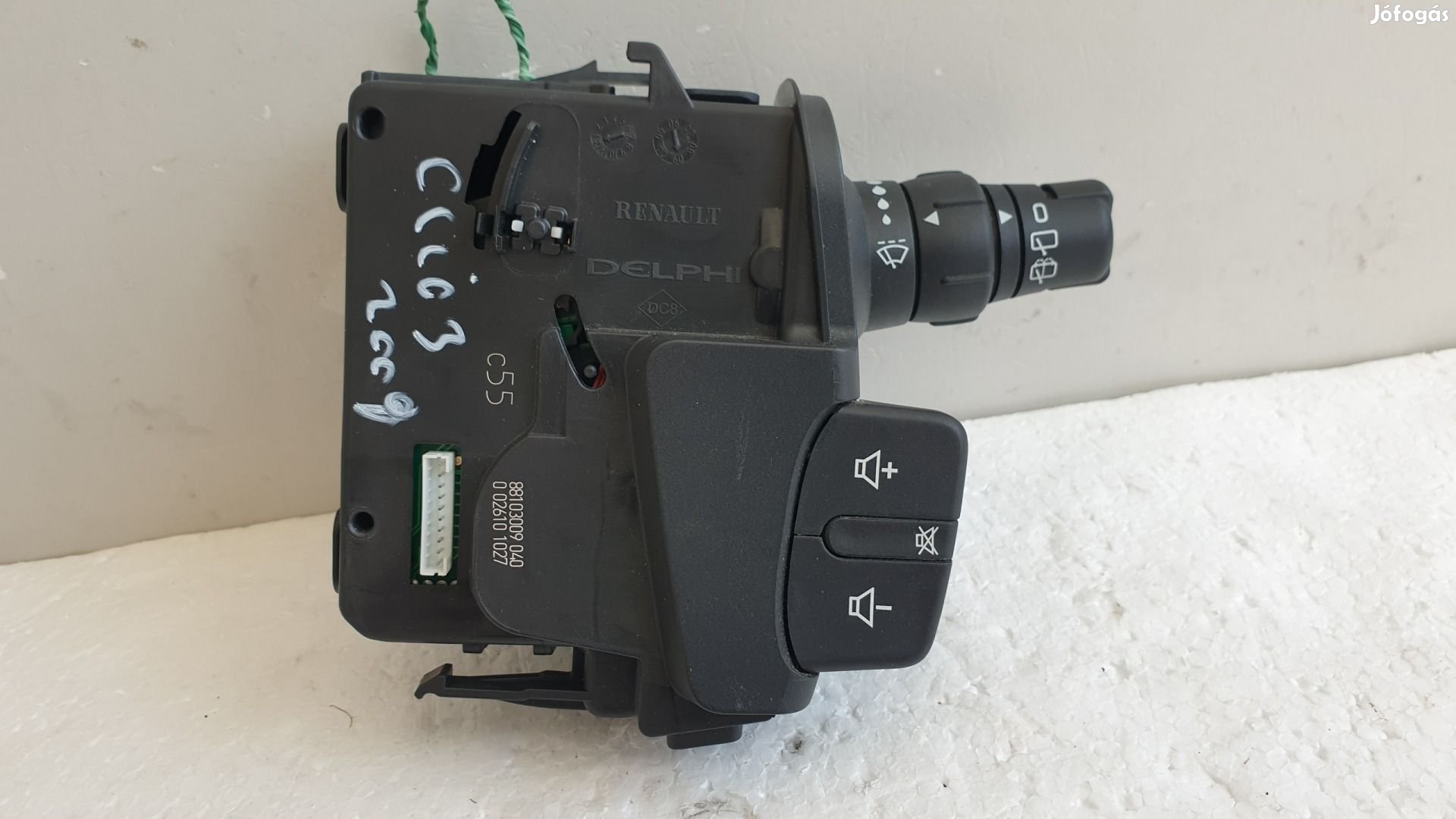 511855 Renault Clio 3, Modus, 2010, Ablaktörlő Kapcsoló.