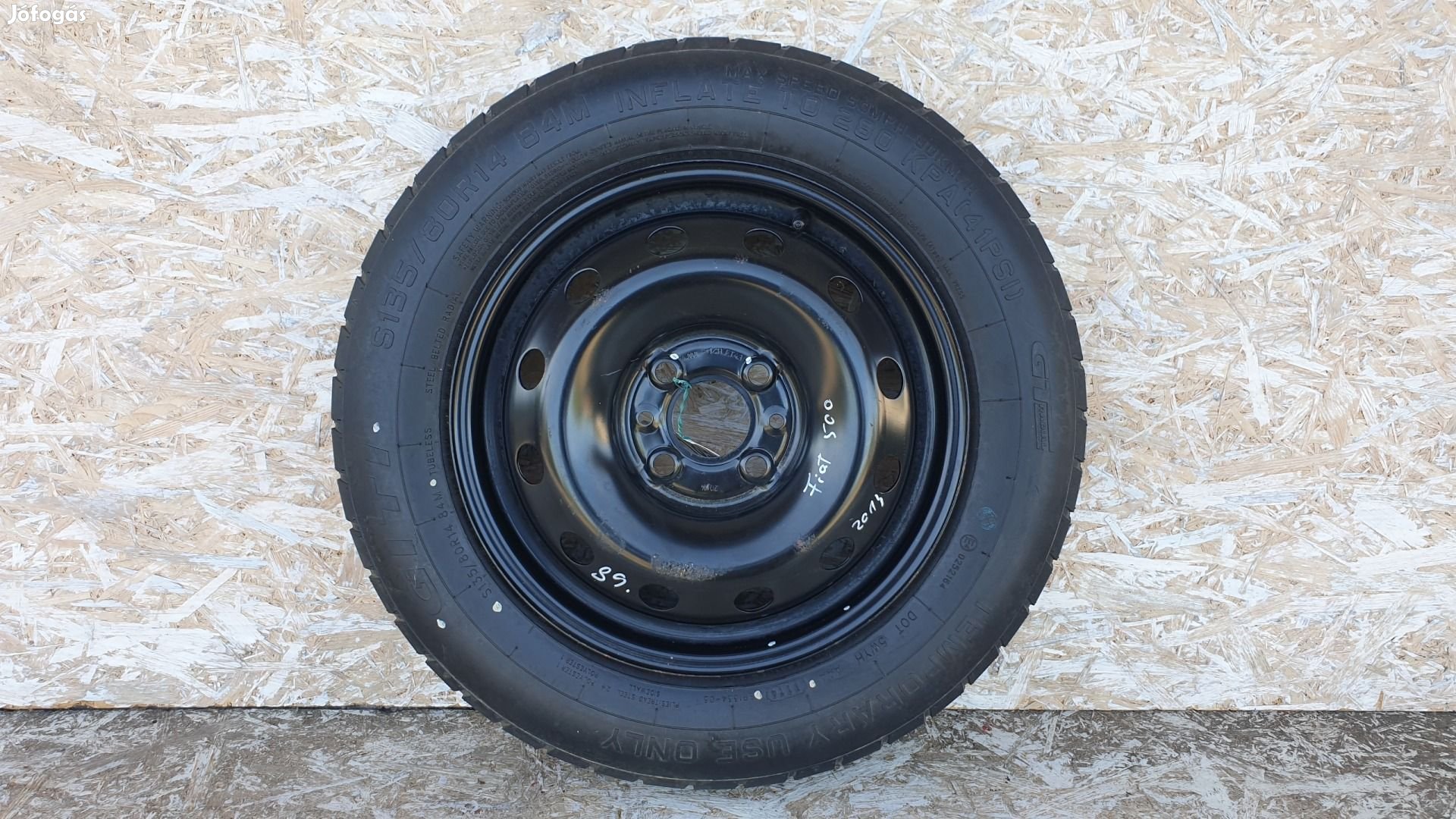 511894 Fiat 500, Mankókerék, 4X98X14, Agy 58.1. Pótkerék.