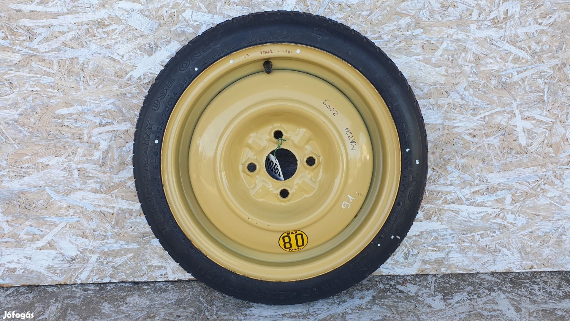 511896 Mazda 2, 2009, Mankókerék, 4X100X14, Agy 54.1.