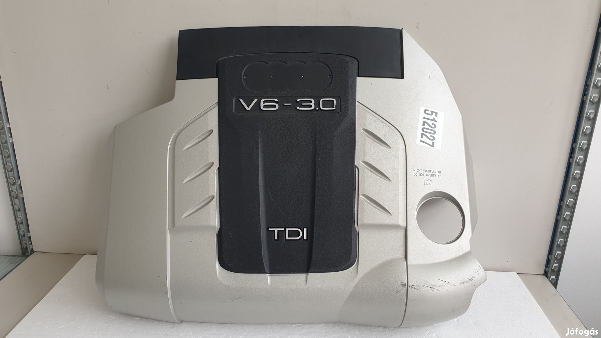 512027 Audi A6, 3.0, V6, 2007, Felső Motor Burkolat, 4L0103925.