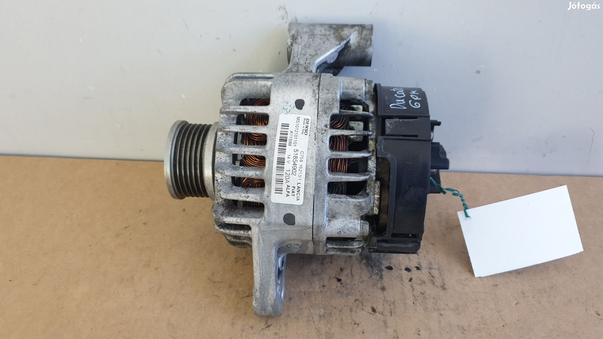 512878 Fiat Ducato 2.0, Jtd, 2013, Generátor, 120A,