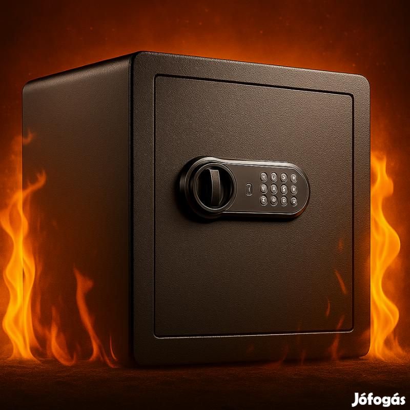 51 literes acél páncélszekrény digitális billentyűzettel és 2