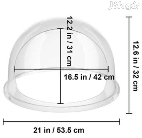 52cm-es Szélfogó Búra Vattacukorkészítőgépekhez  (4403)