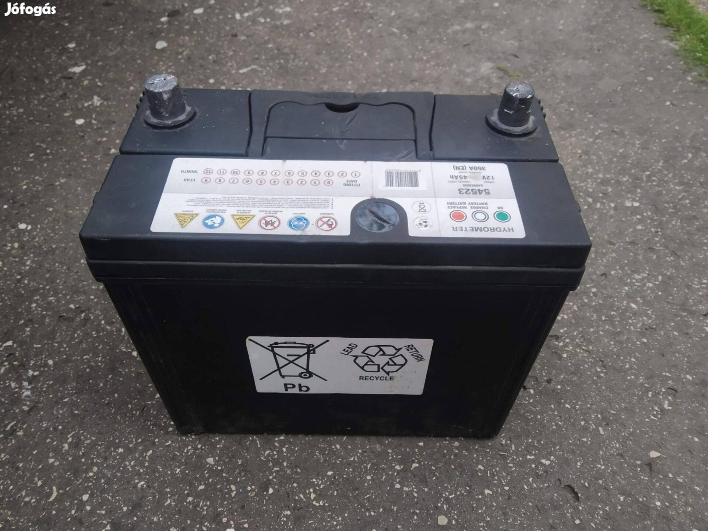 54523 350A 45Ah starter indító akkumulátor Jobb pozitiv Dynac Premium