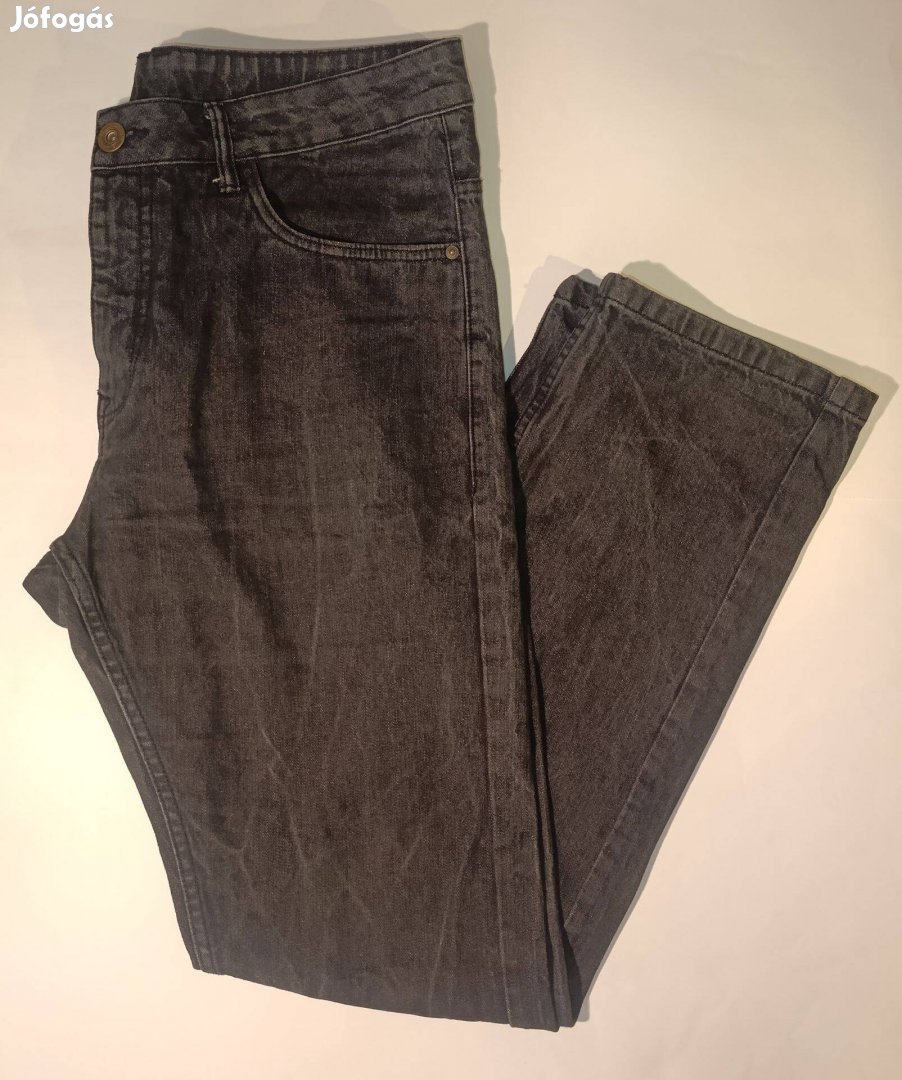 54-es 38/34 Watsons fekete szürke koptatott férfi farmernadrág kiváló