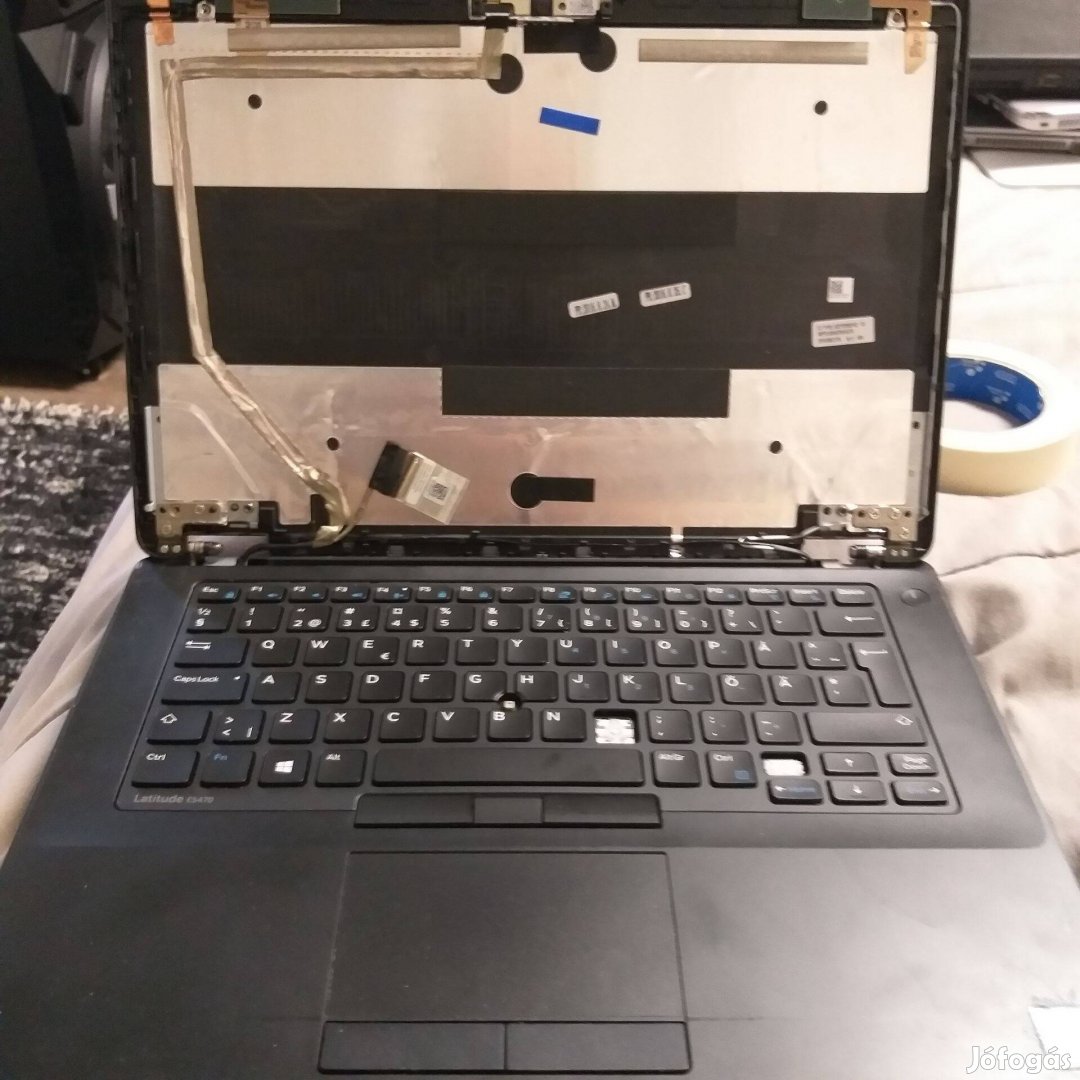 554.Dell E5470 I5 processzor Nem kapcsol be! Kijelzőkeret, zsanér