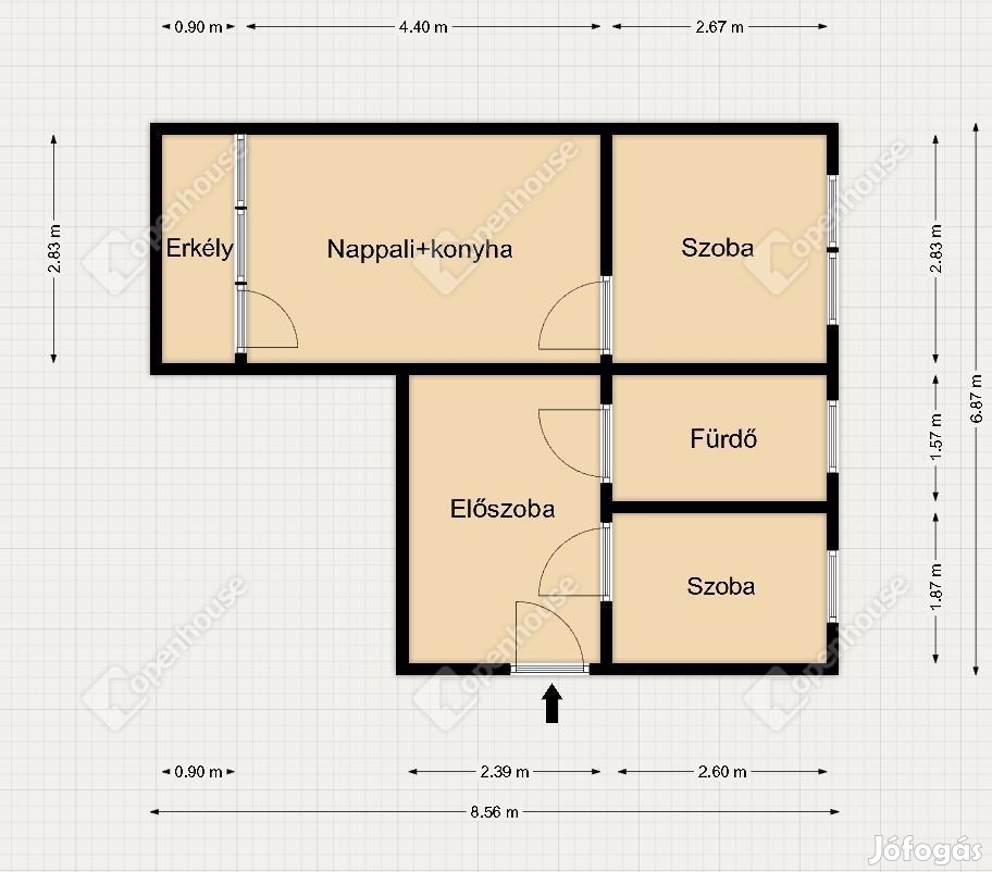 55 nm-es lakás eladó Tatabánya