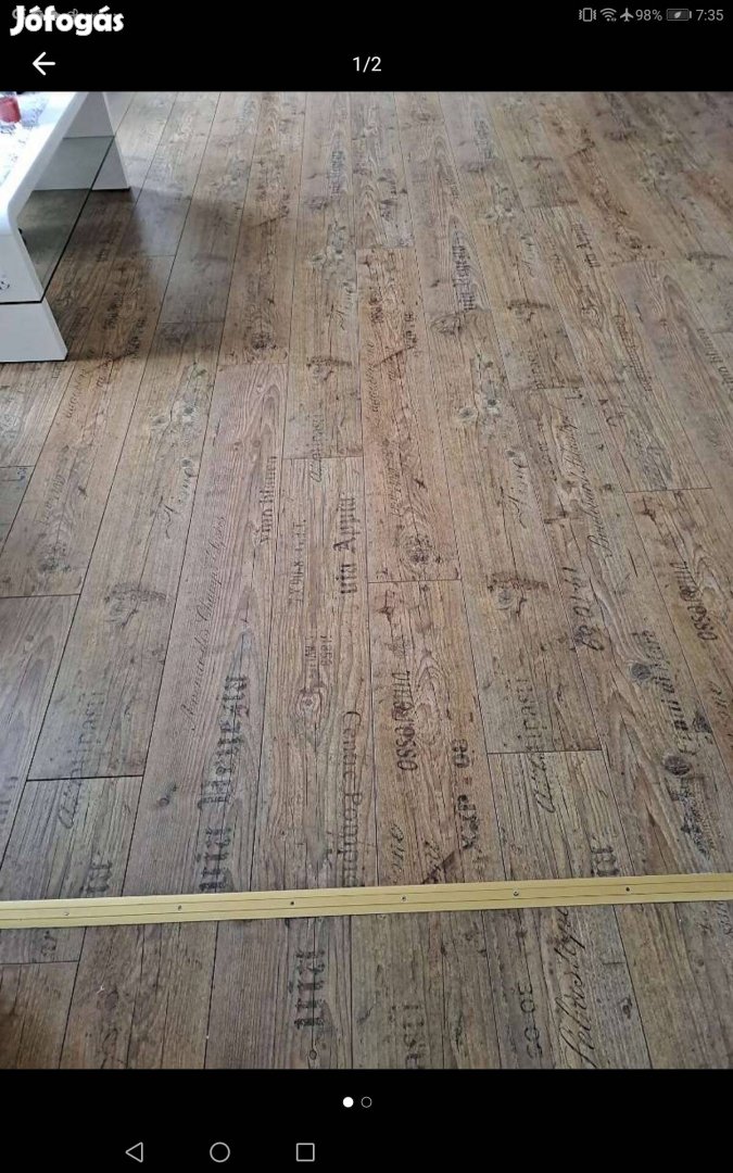 56 m2 rusztikus német laminált padlo elado