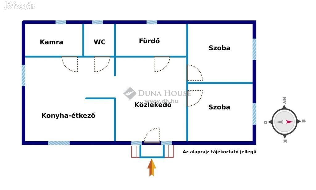 56 nm-es ház eladó Harkány