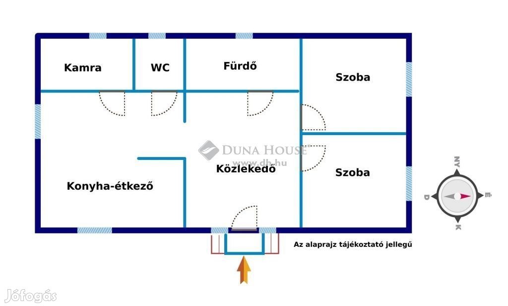 56 nm-es ház eladó Harkány