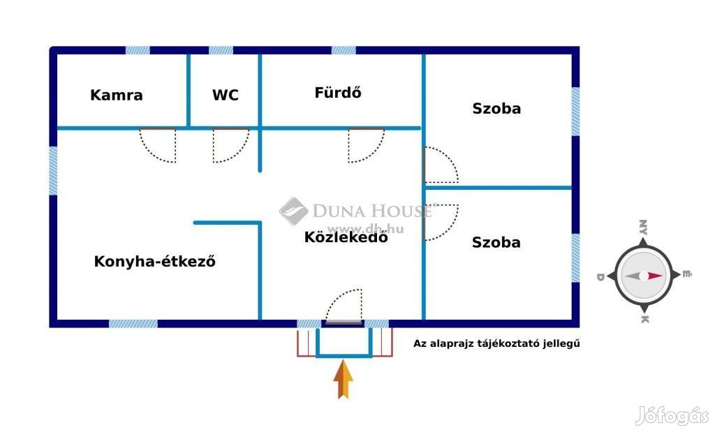 56 nm-es ház eladó Harkány