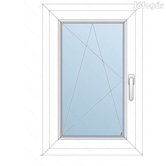 58x118 Műanyag ablak Bukónyíló, 3-rétegű üveg