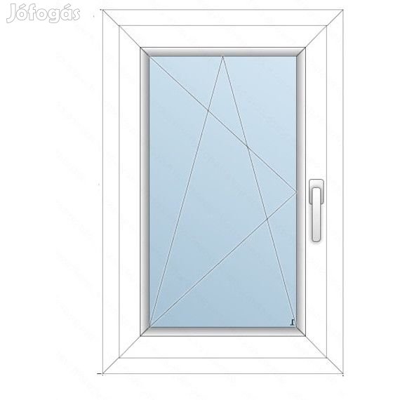 58x88 Műanyag ablak Bukónyíló, 2-rétegű üveg