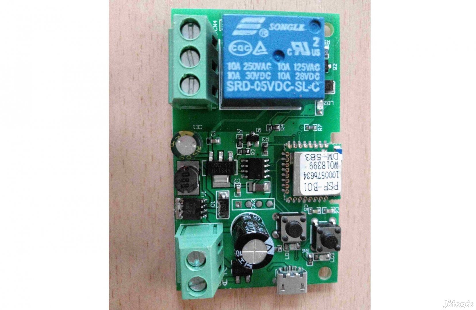 5V/7-32V WiFi-s, távvezérelhető okos kapcsoló, impulzus kapcsolás, gar