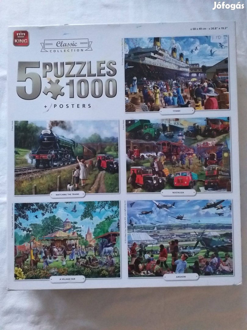 5X1000 db.-os King. kirakó / puzzle