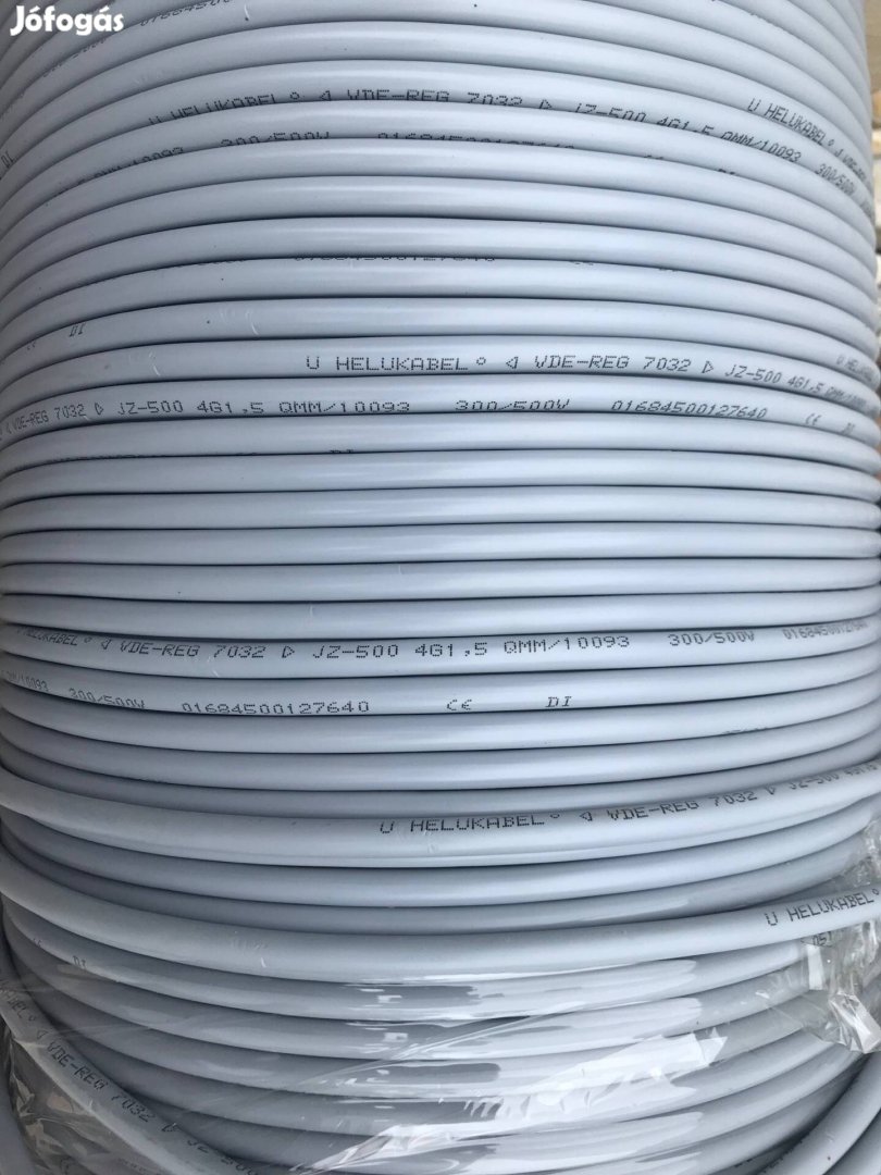 5X1,5 MM2 Szürke Sodrott Réz PVC Szigetelésű