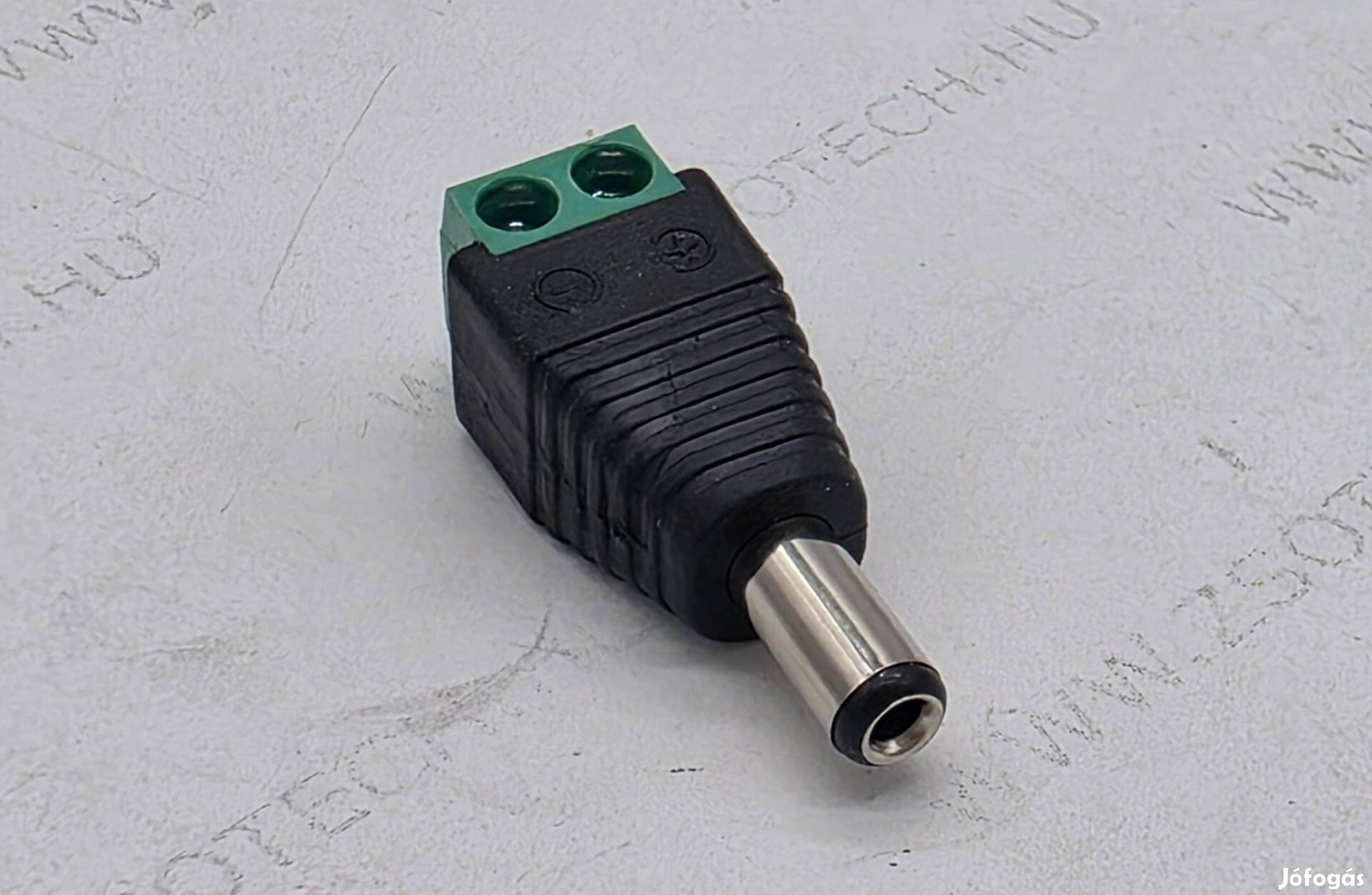 5.5x2.5mm DC tápcsatlakozó aljzat dugó csavaros jack anya apa pár