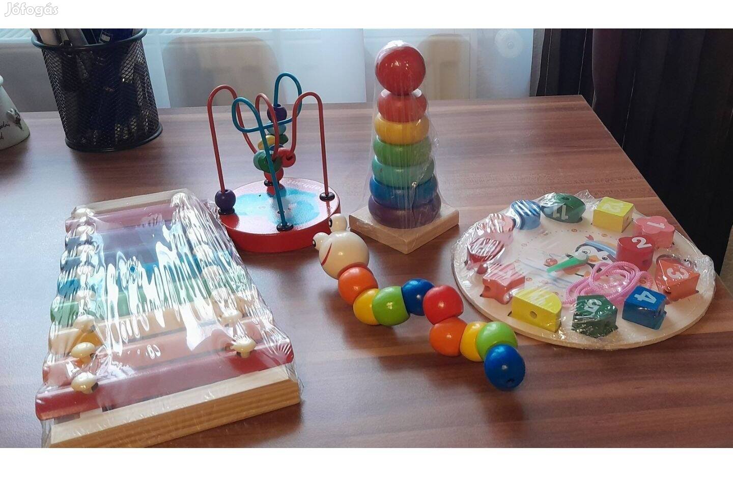 5 Az 1-ben Montessori Fából Készült Játék (bontatlan)