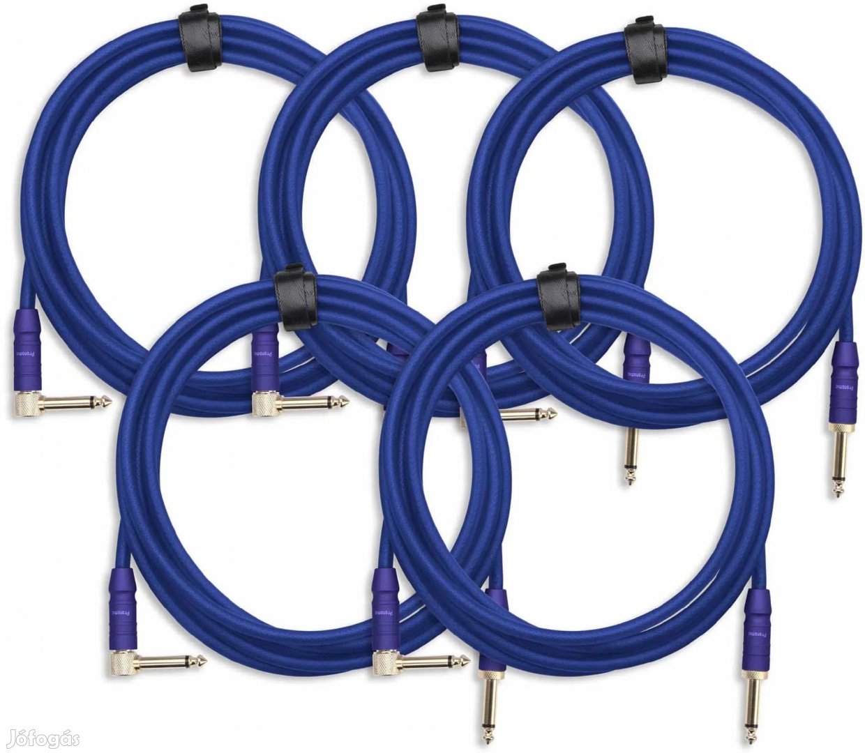 5-Darabos KÉSZLET Pronomic Trendline INST-3B Hangszerkábel 3m kék