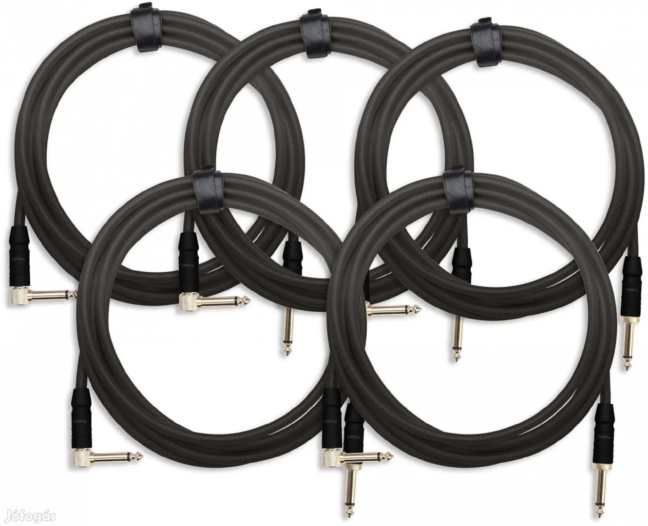 5-Darabos KÉSZLET Pronomic Trendline INST-3S Hangszerkábel 3m fekete