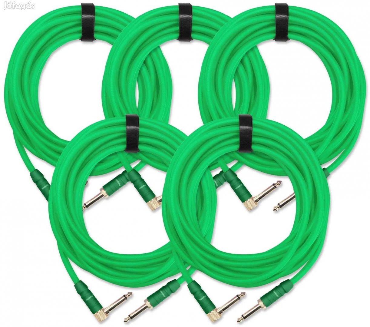 5-Darabos KÉSZLET Pronomic Trendline INST-6NG Hangszerkábel 6m zöld