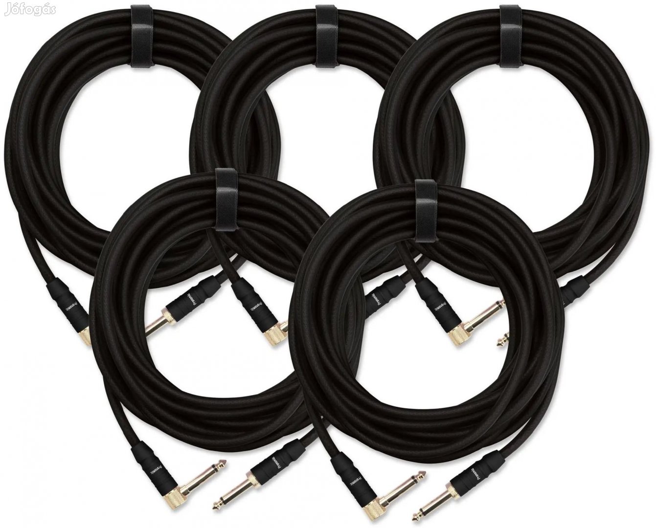 5-Darabos KÉSZLET Pronomic Trendline INST-6S Hangszerkábel 6m fekete