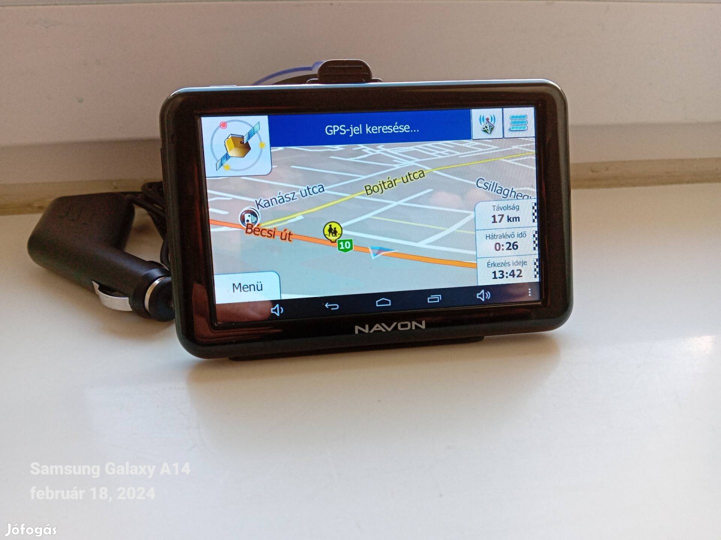 5" Navon A500 navigáció , GPS tablet táblagép 2023-as Magyaro. térkép