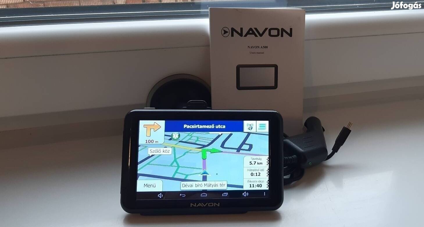 5" Navon A 500 GPS , navigáció 2024. nov. Magyaro. térkép kamionos is 