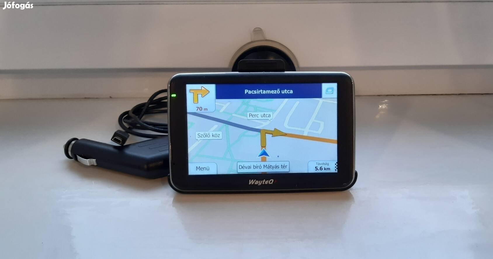 5" Wayteq GPS , navigáció 2024.ápr. Magyaro. térkép kamionos is