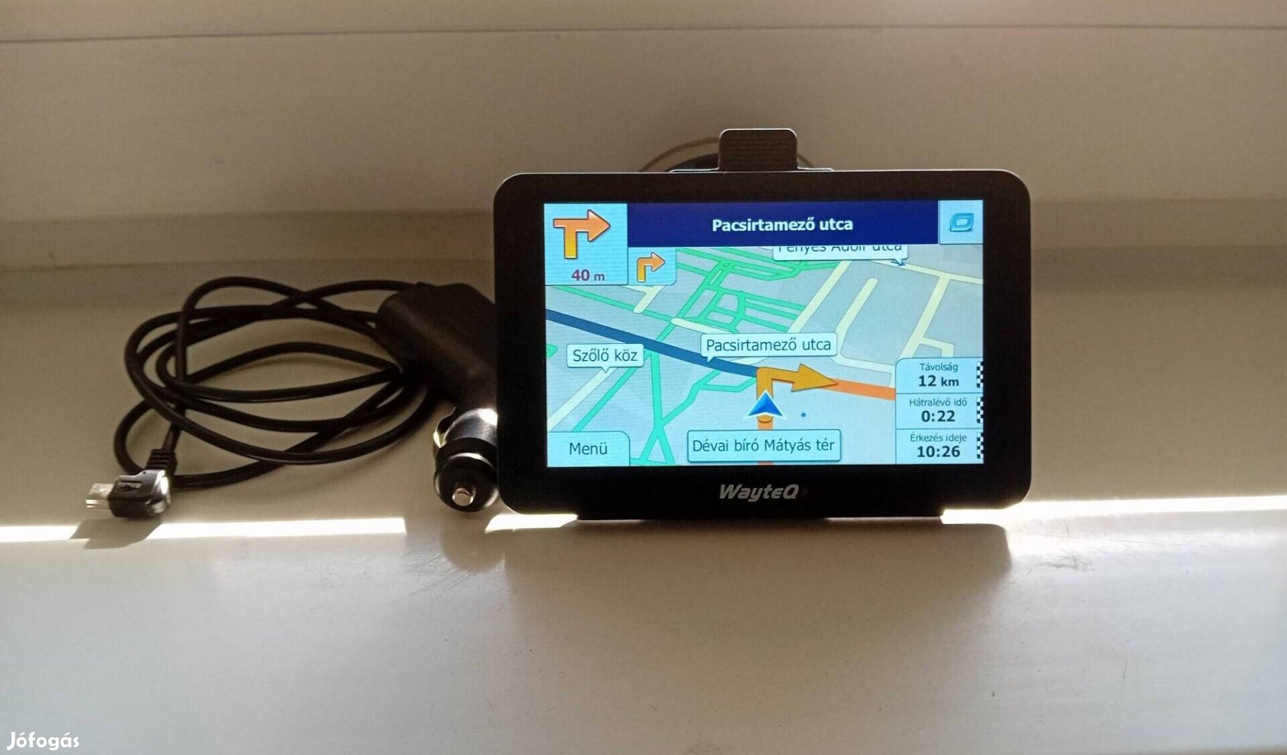 5" Wayteq x985BT GPS navigáció kamionos is 2023. nov. Magyaro. térkép 