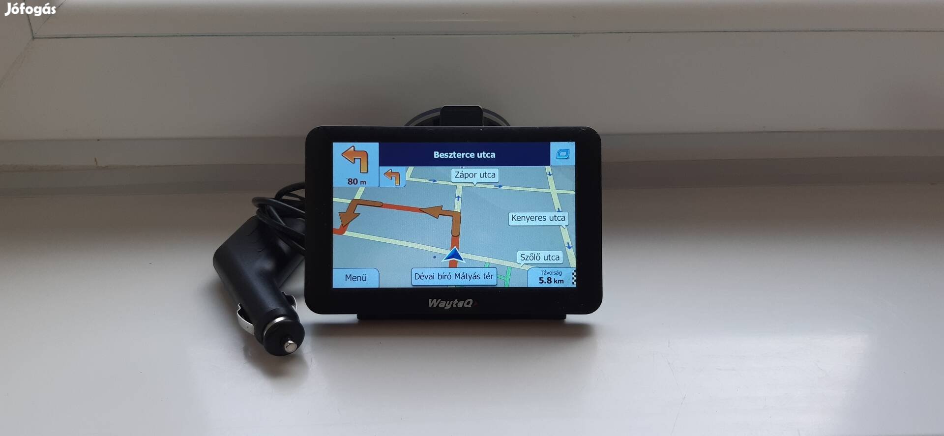 5" Wayteq x985 GPS , navigáció 2024-es Magyaro. térkép ( kamionos is)