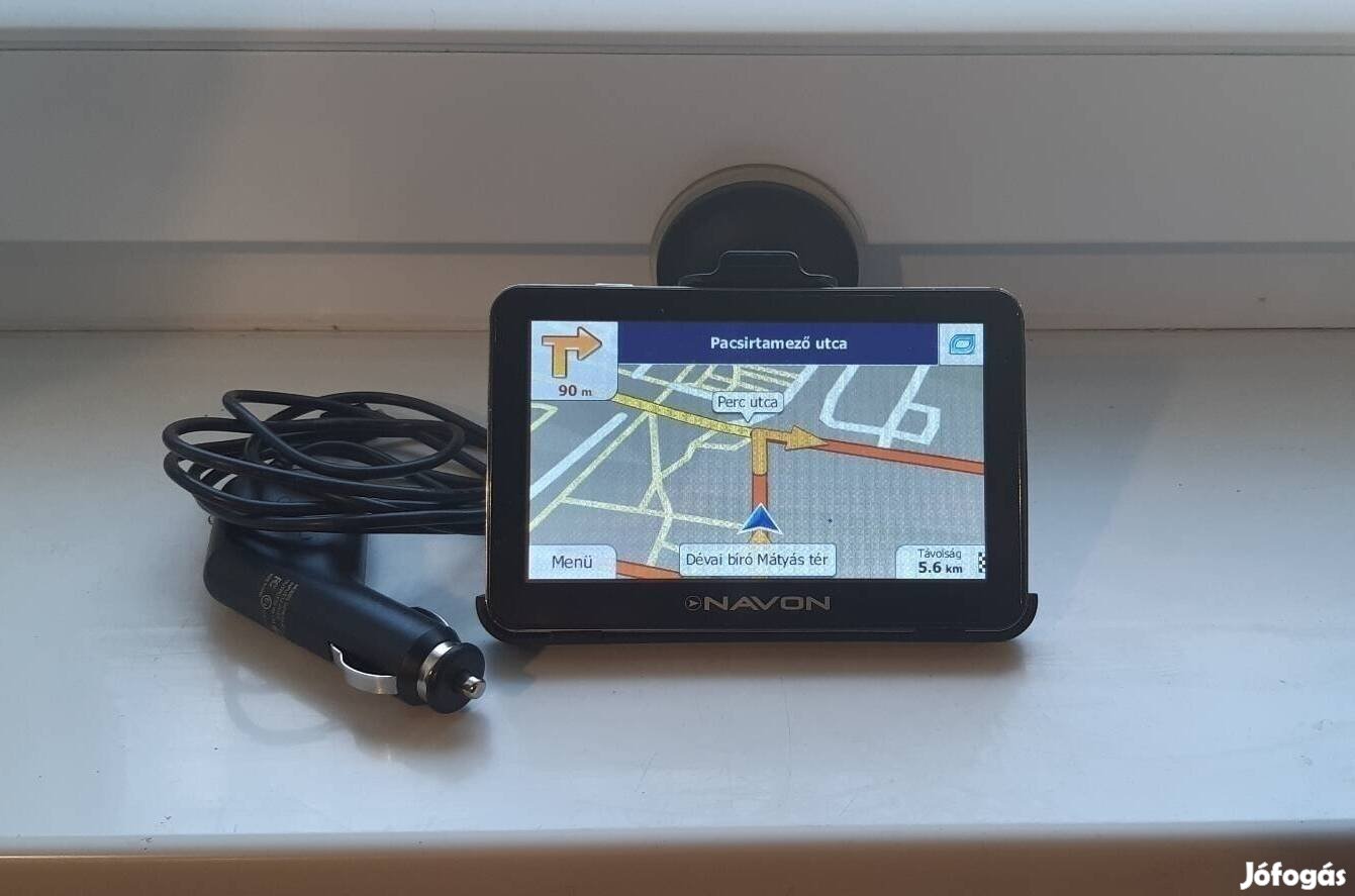 5" -os Navon n670 GPS , navigáció 2024. ápr. Magyaro. térkép