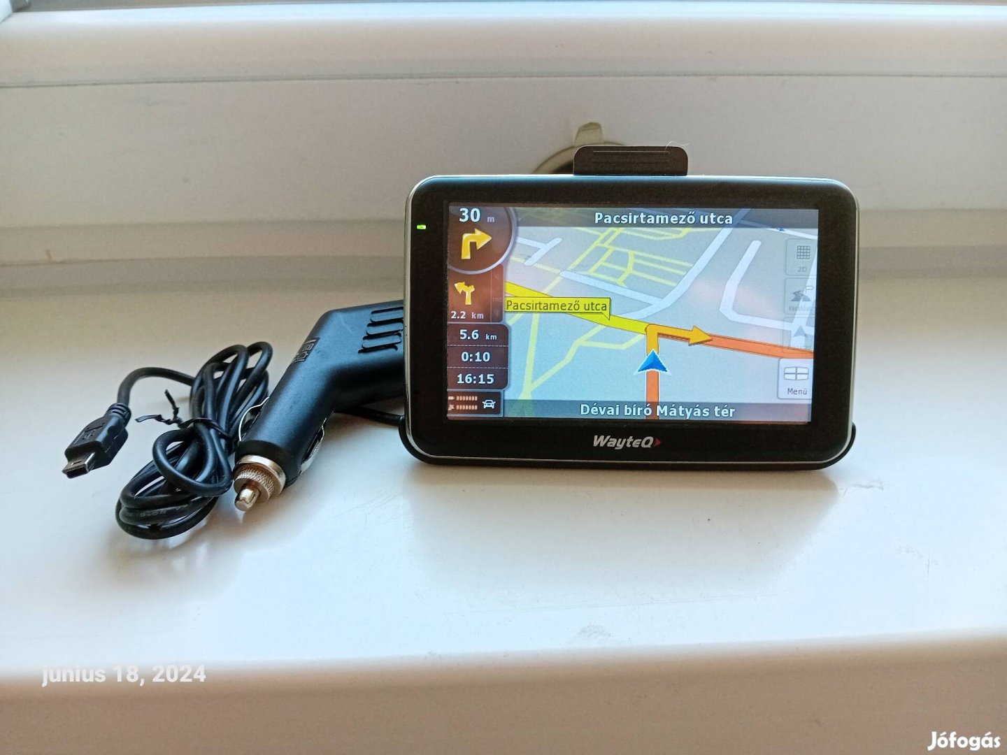 5" -os Wayteq GPS , navigáció 2023. nov. Magyarország térképpel