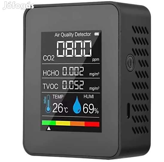 5 az 1-ben LÉGMINőSÉG MÉRő CO / CO2 / HCHO / TVOC (5830)