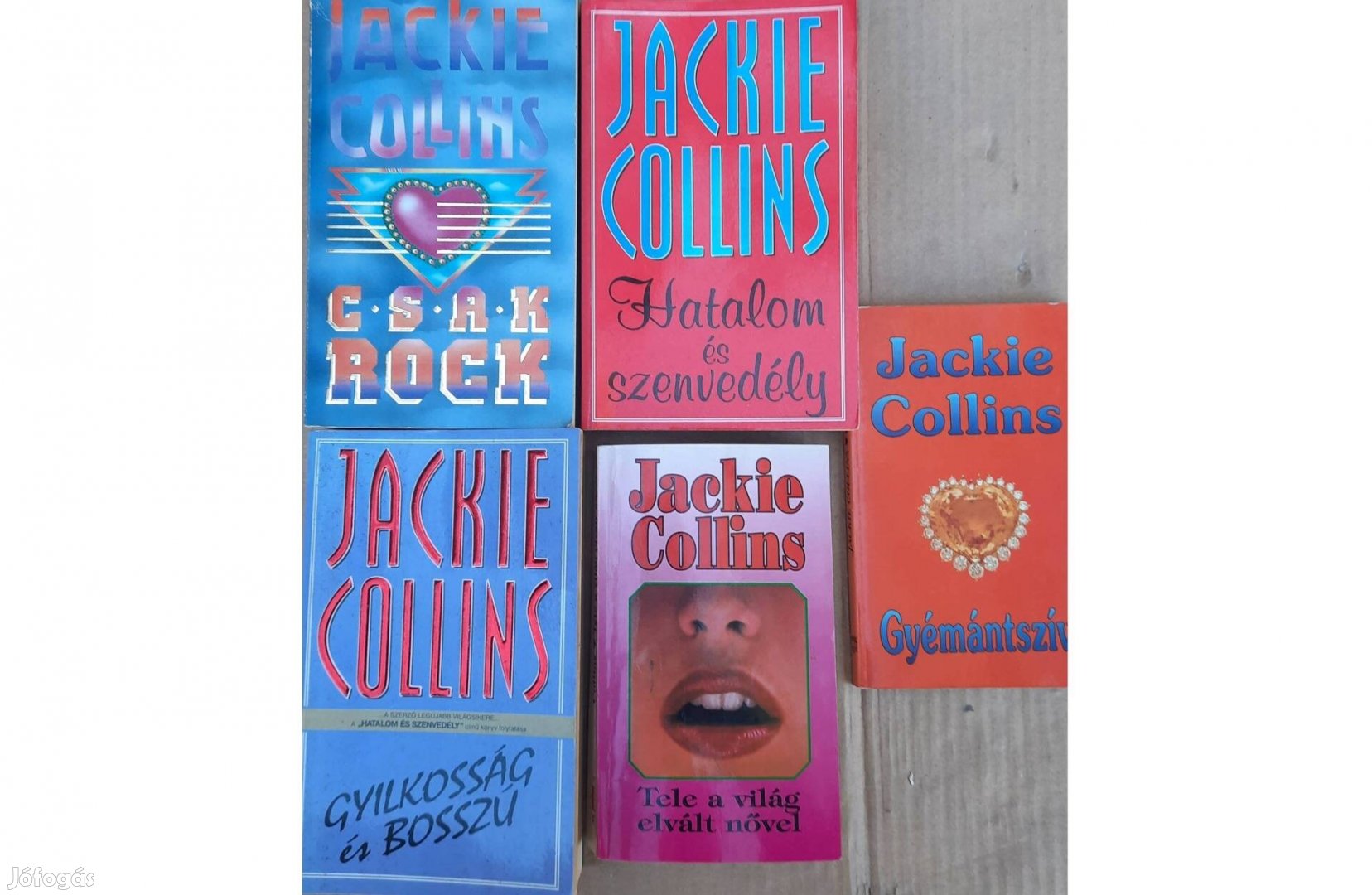 5 darab Jackie Collins könyv eladó