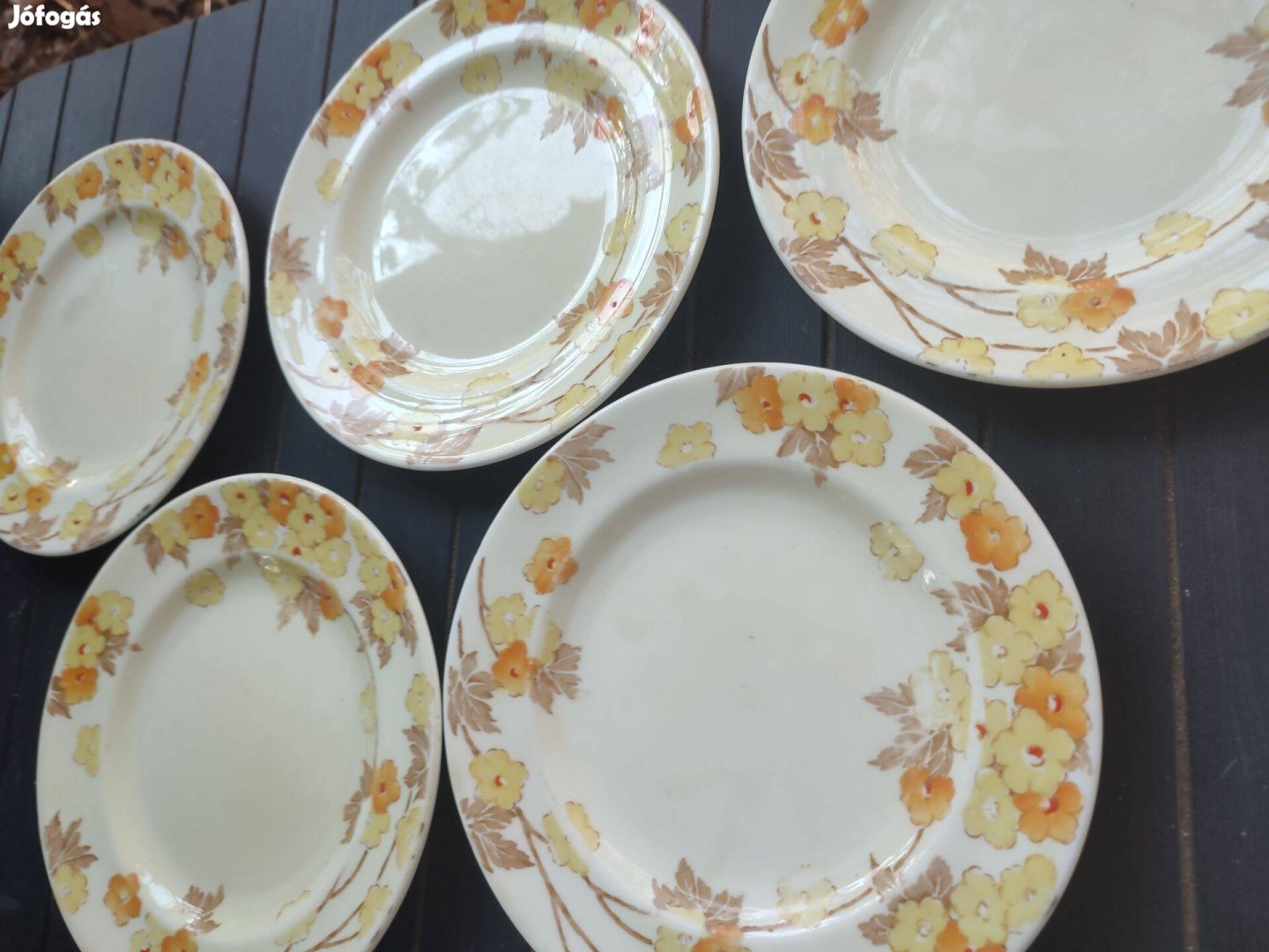 5 darab angol porcelán süteményes tányér