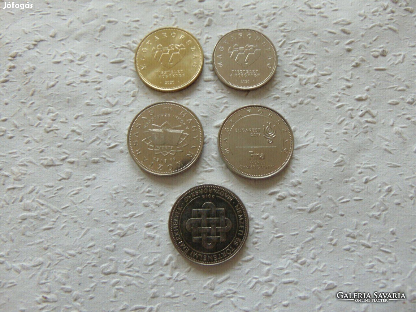 5 darab emlék 10 -20 - 50 forint fémpénz 05