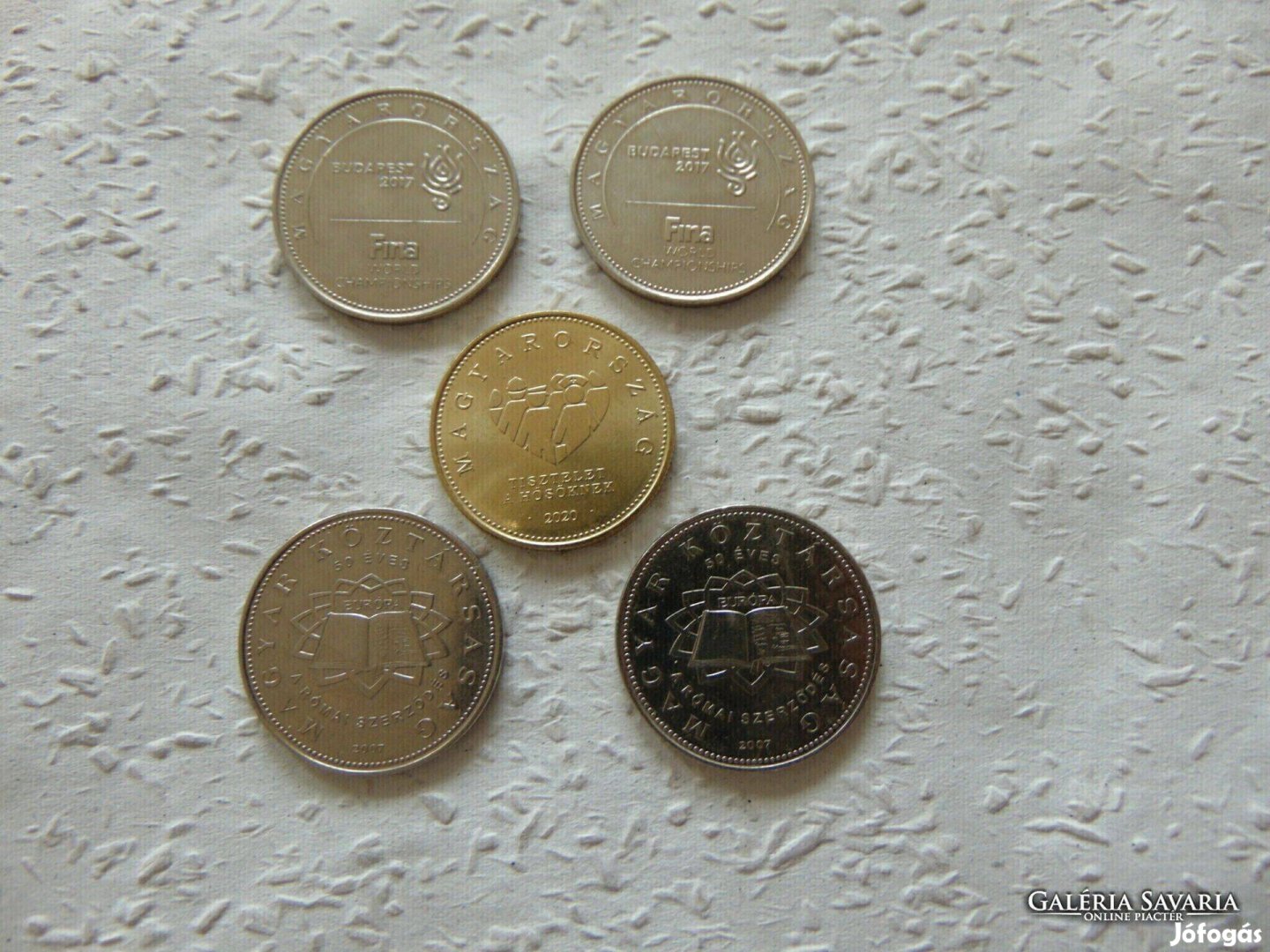 5 darab emlék 10 -20 - 50 forint fémpénz 06