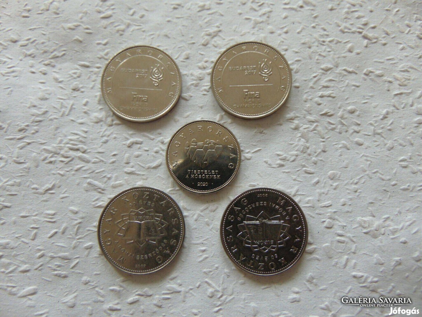 5 darab emlék 10 - 50 forint fémpénz LOT ! 04