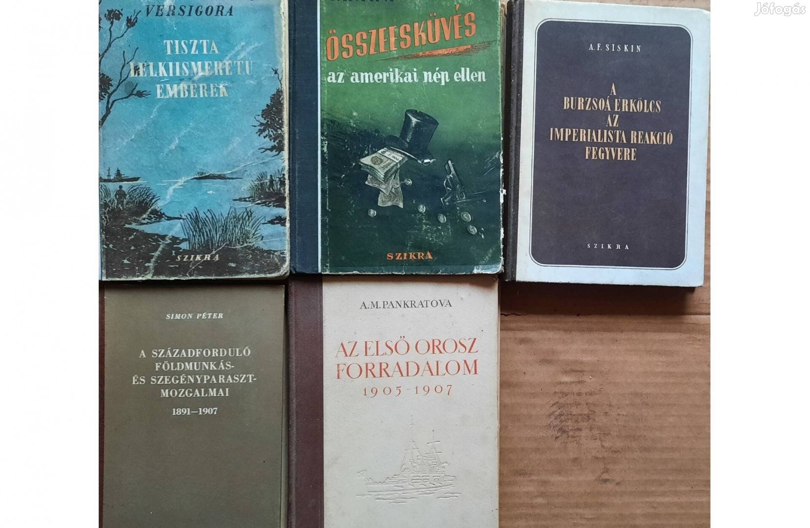 5 darab könyv eladó a Szikra Kiadó kiadványaiból