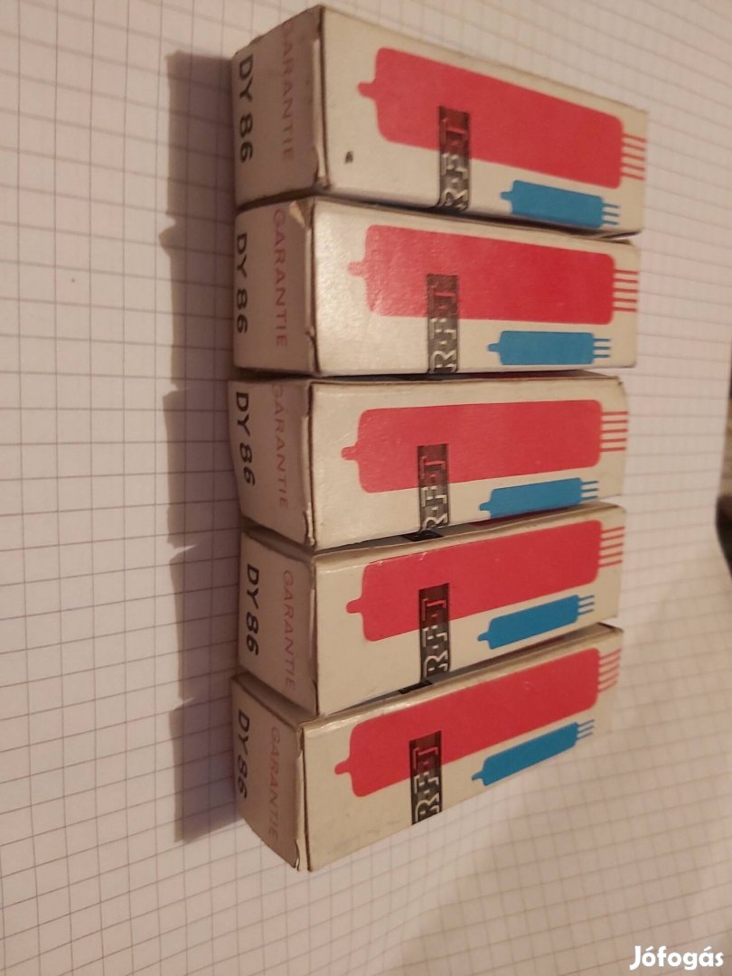5 darab új NOS RFT DY86 elektroncső elektroncsövek