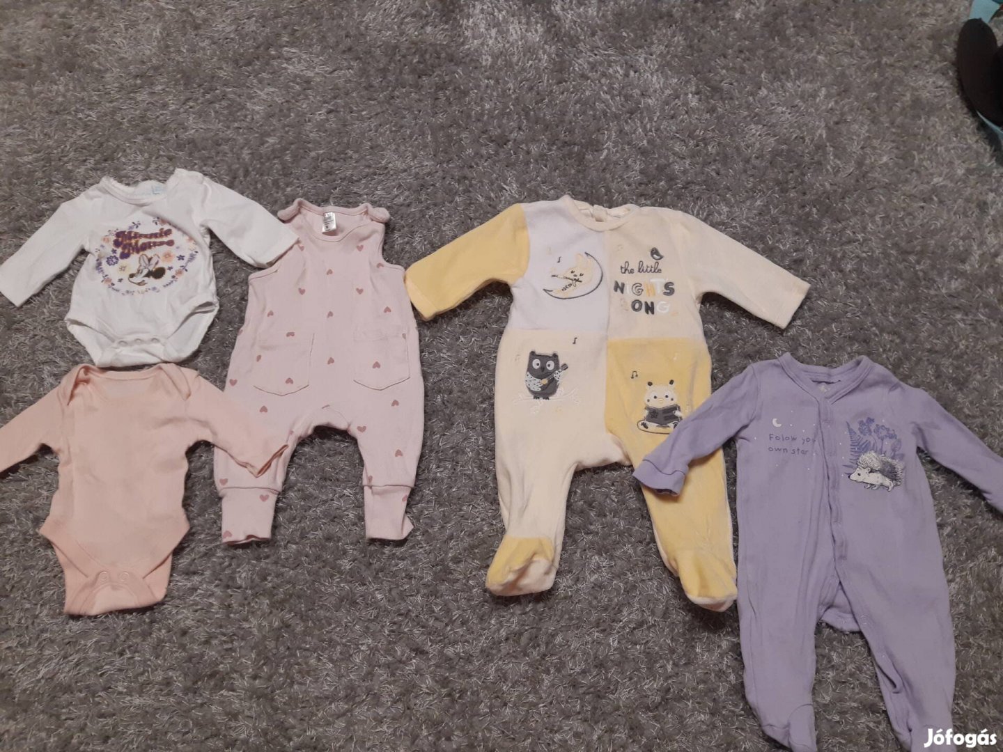 5 darabos ruhacsomag 0-3 hónapos kislánynak