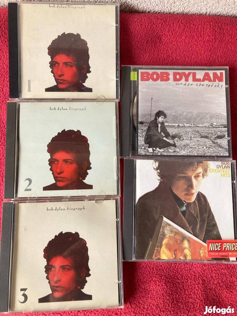 5 db Bob Dylan CD. 9700 ft szállítással