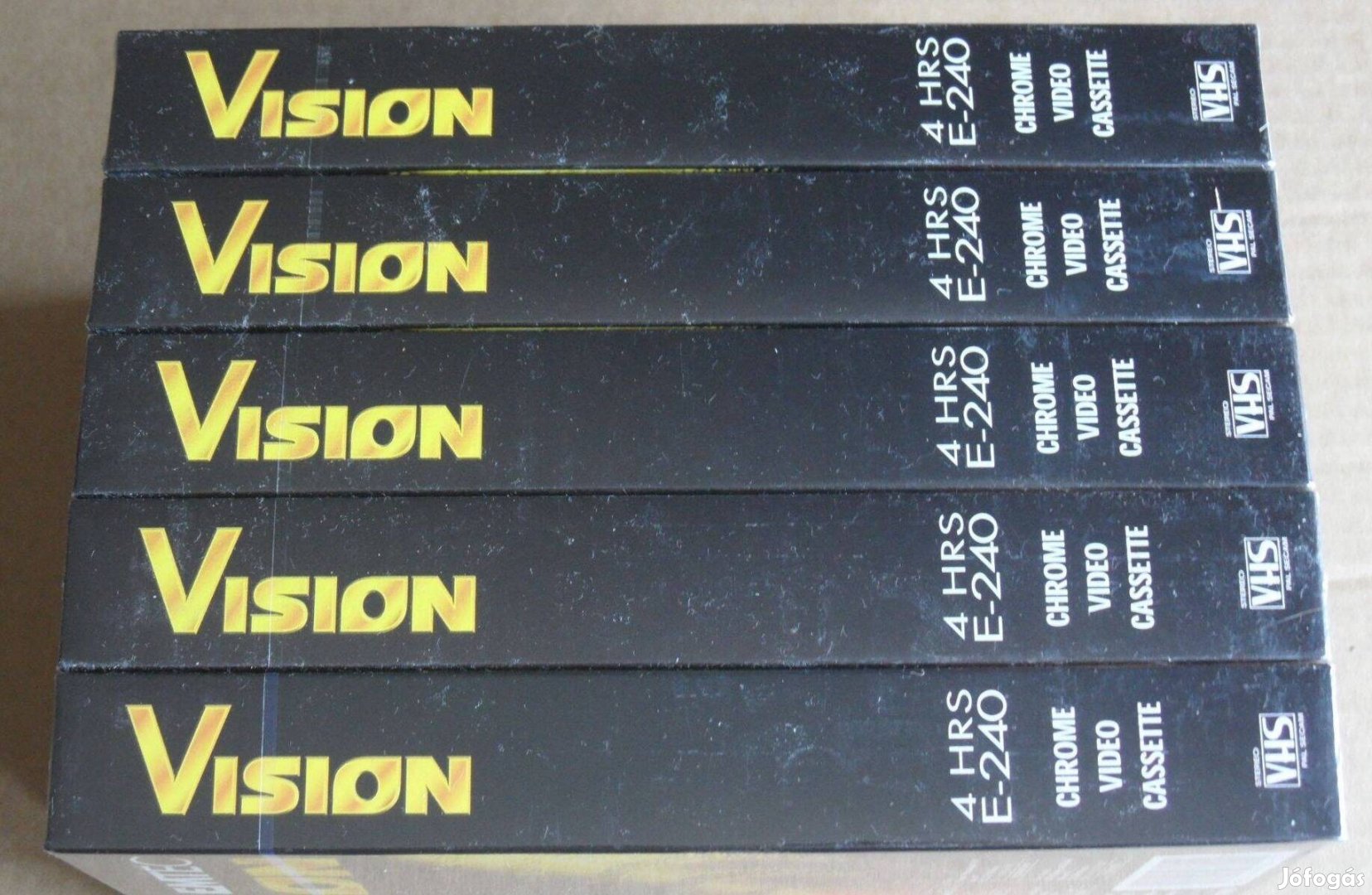 5 db Emtec Vision E-40 bontatlan üres VHS kazetta