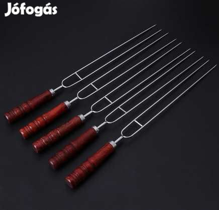 5 db FanyelŰ Duplaszárú Grillnyárs 42cm Tároló táskával 278
