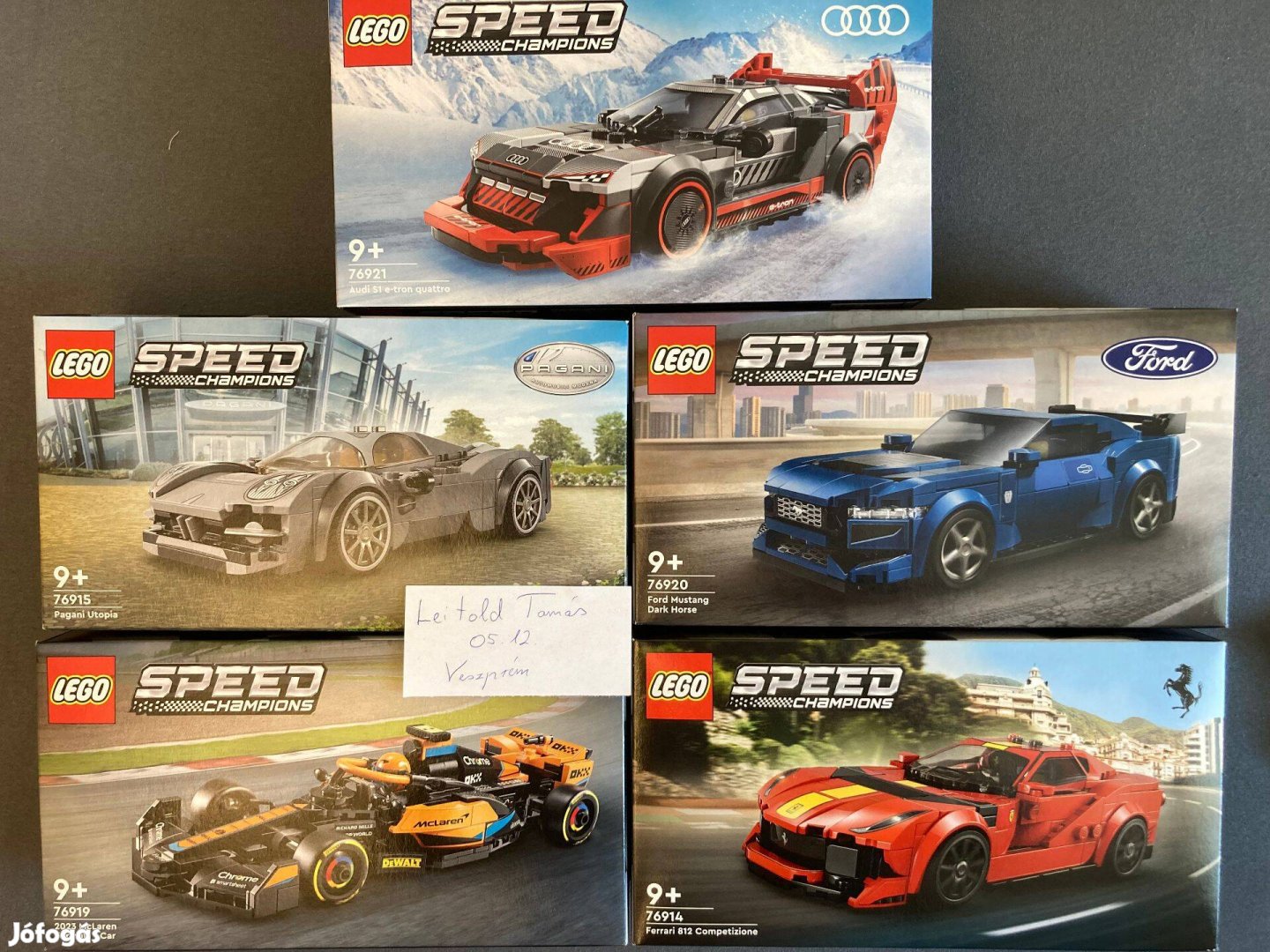 5 db LEGO Speed Champions autó